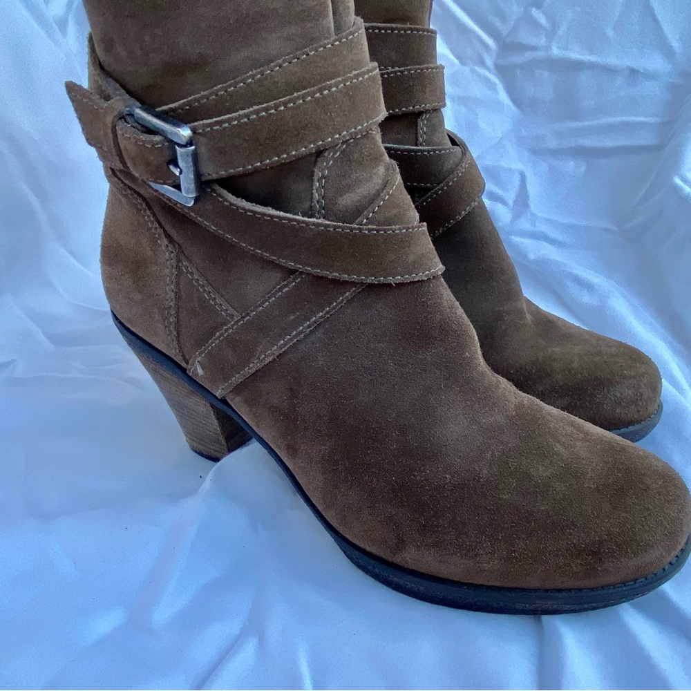 La CANADIENNE Vintage 90s Brown Oiled Suede Fall Winter boot brown suede - Picture 6 of 10